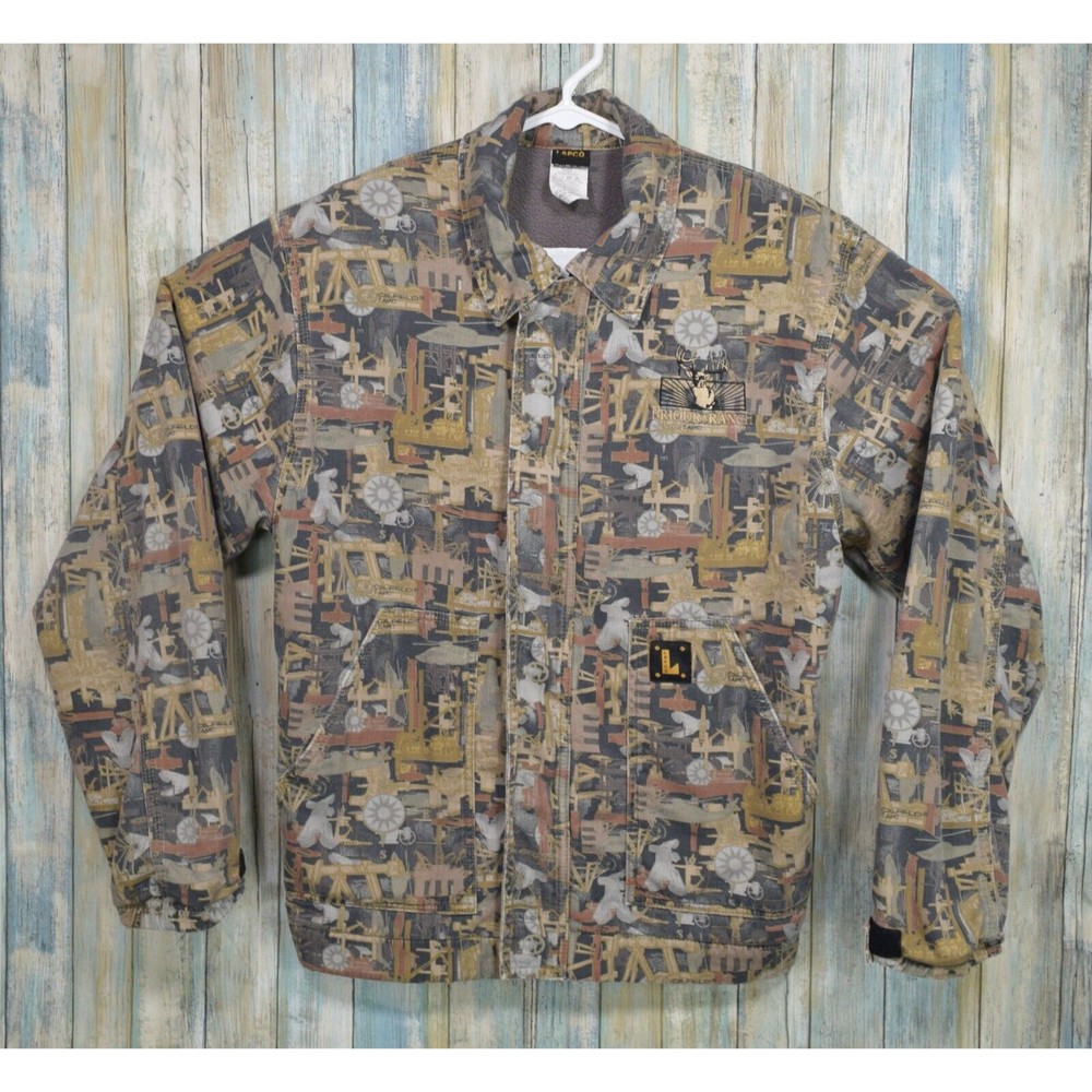 Lapco Oilfield Camo Jacket Camouflaged Jacket Size M Reg Vintage